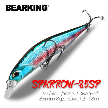 BEARKING Señuelo Duro 85mm/8g, 14 Colores, Profundidad 1.3-1.8m