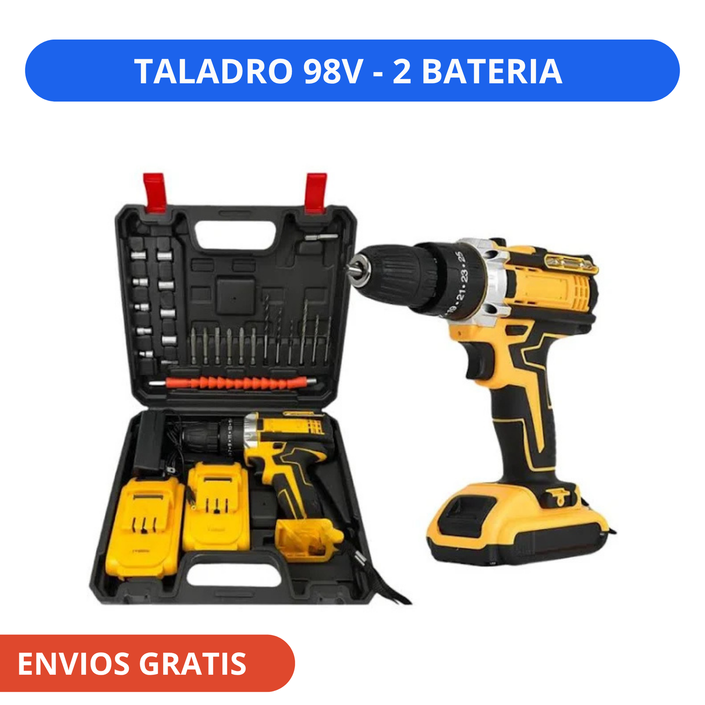 Taladro Inalambrico 98v Amarillo