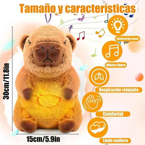 Capibara Brillante Musical™ – Un Abrazo que Calma
