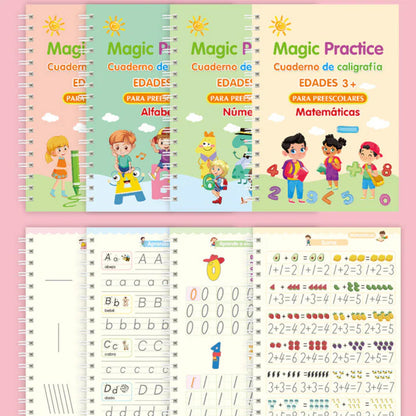 Cuadernos Magicos Caligrafia Montessori - Set de 4