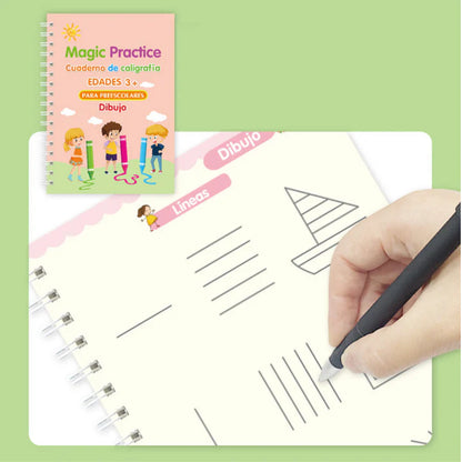 Cuadernos Magicos Caligrafia Montessori - Set de 4