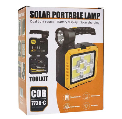 Lintera Carga Solar + Kit Herramienta