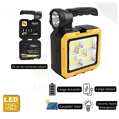 Lintera Carga Solar + Kit Herramienta